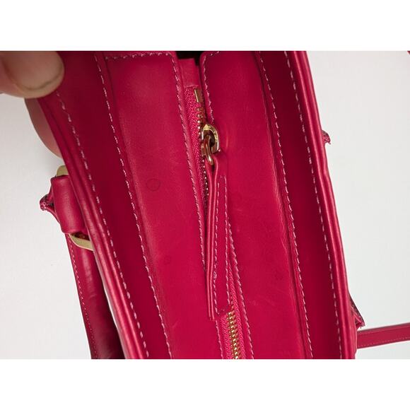 Aleksandra Badura Ladylike Mini Bag Calfskin Top-Handle Tote Bag Fuchsia - Picture 11 of 15